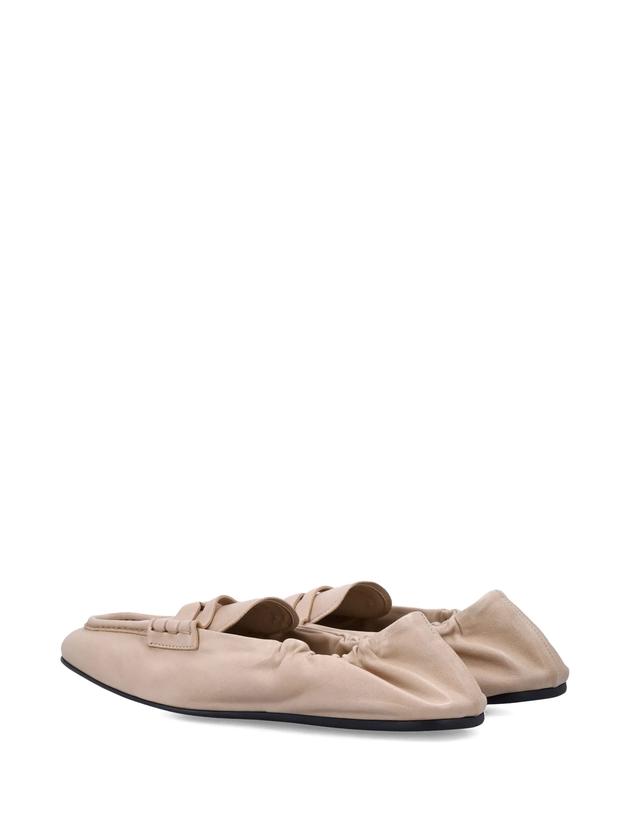 Miu Miu Miu Miu Ruched Moccasin Loafers, view 2