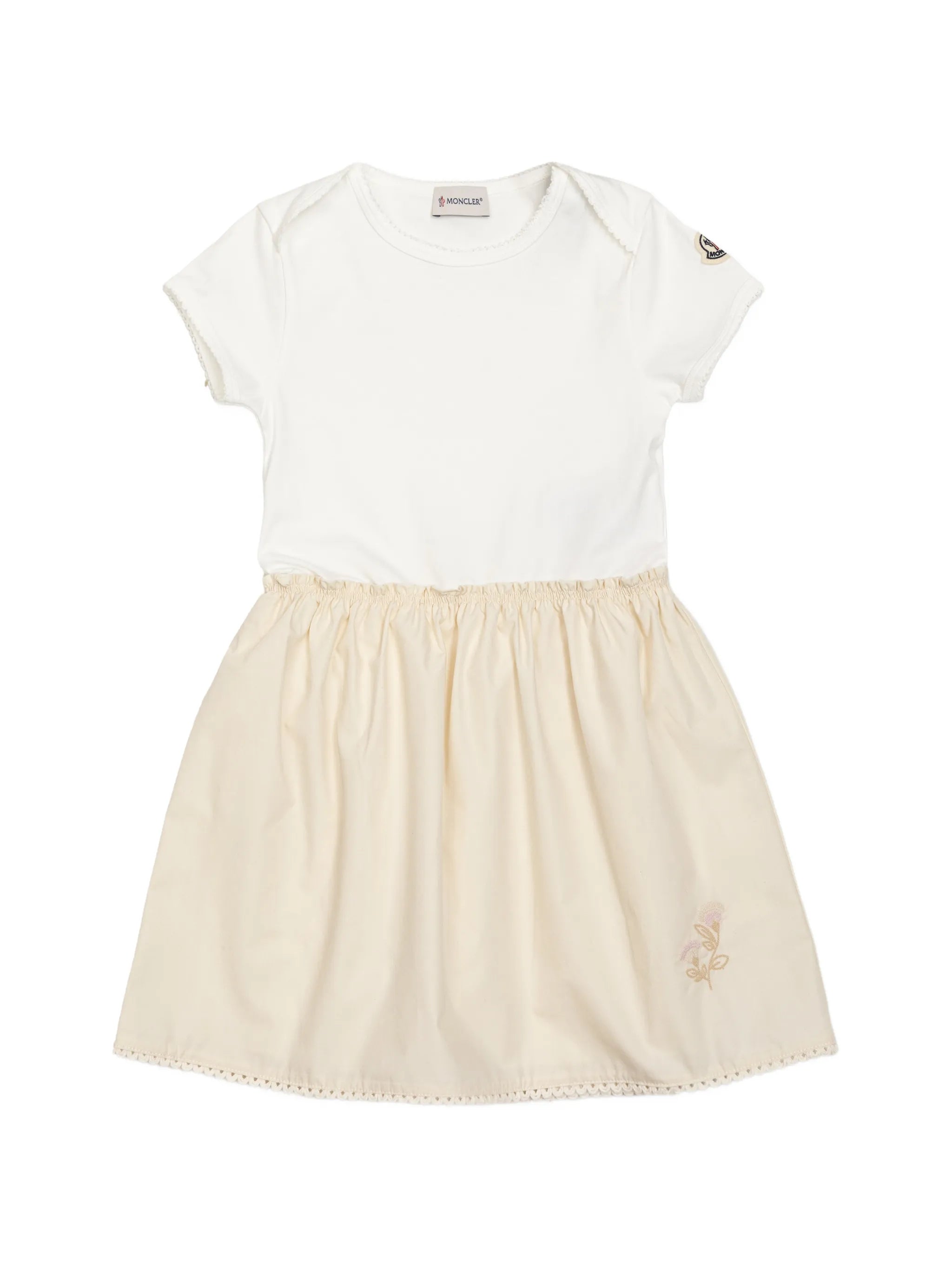 Moncler Moncler Embroidered-flower Cotton Dress