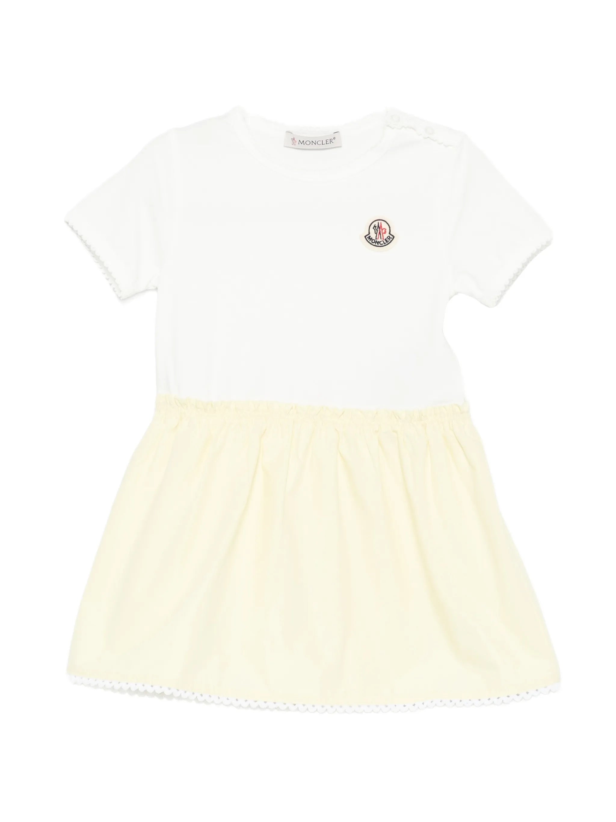 Moncler Moncler Logo-patch Scalloped-trim Dress