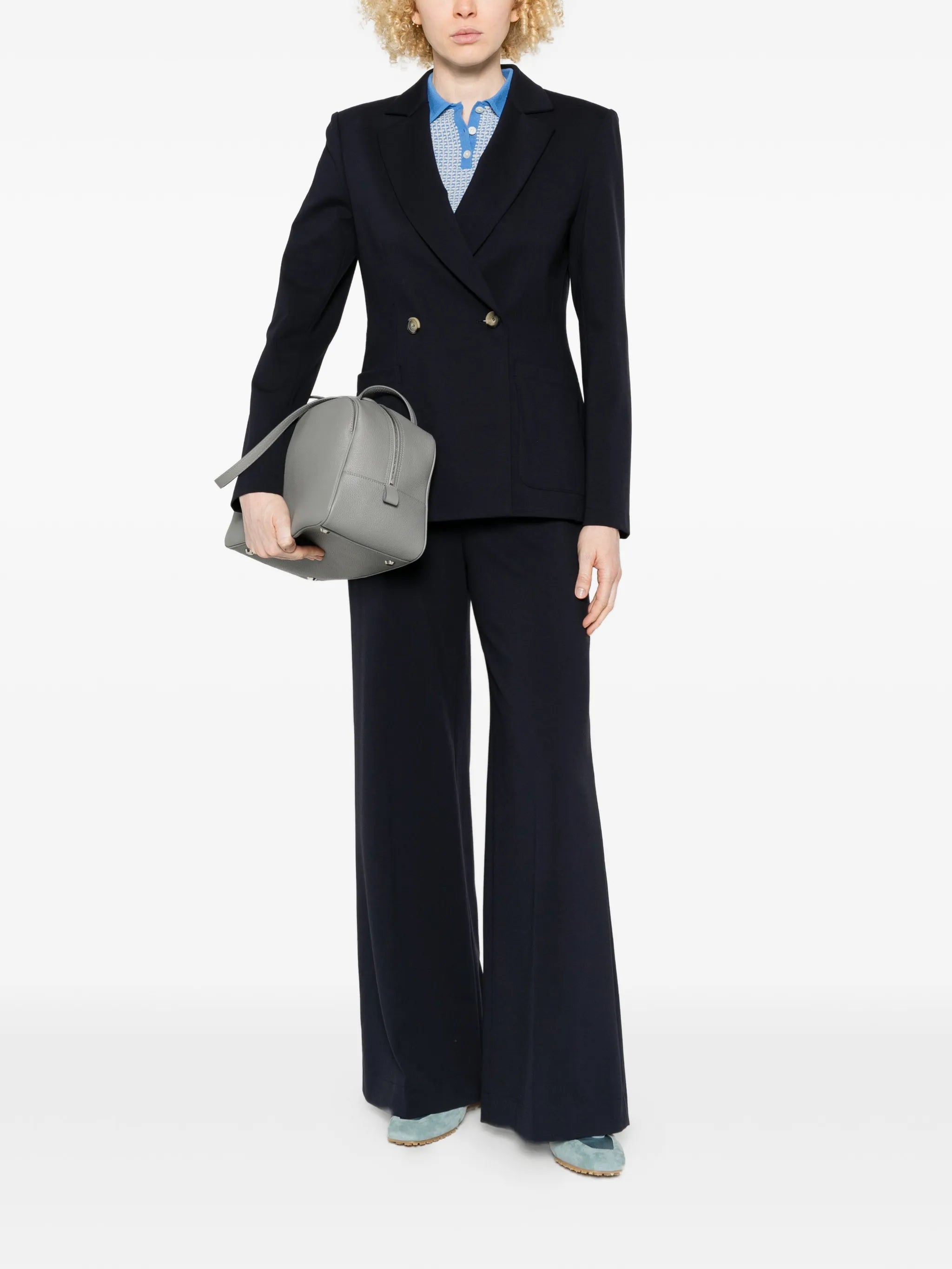 Harris Wharf London Harris Wharf London Notched-lapel Double-breasted Blazer, view 2
