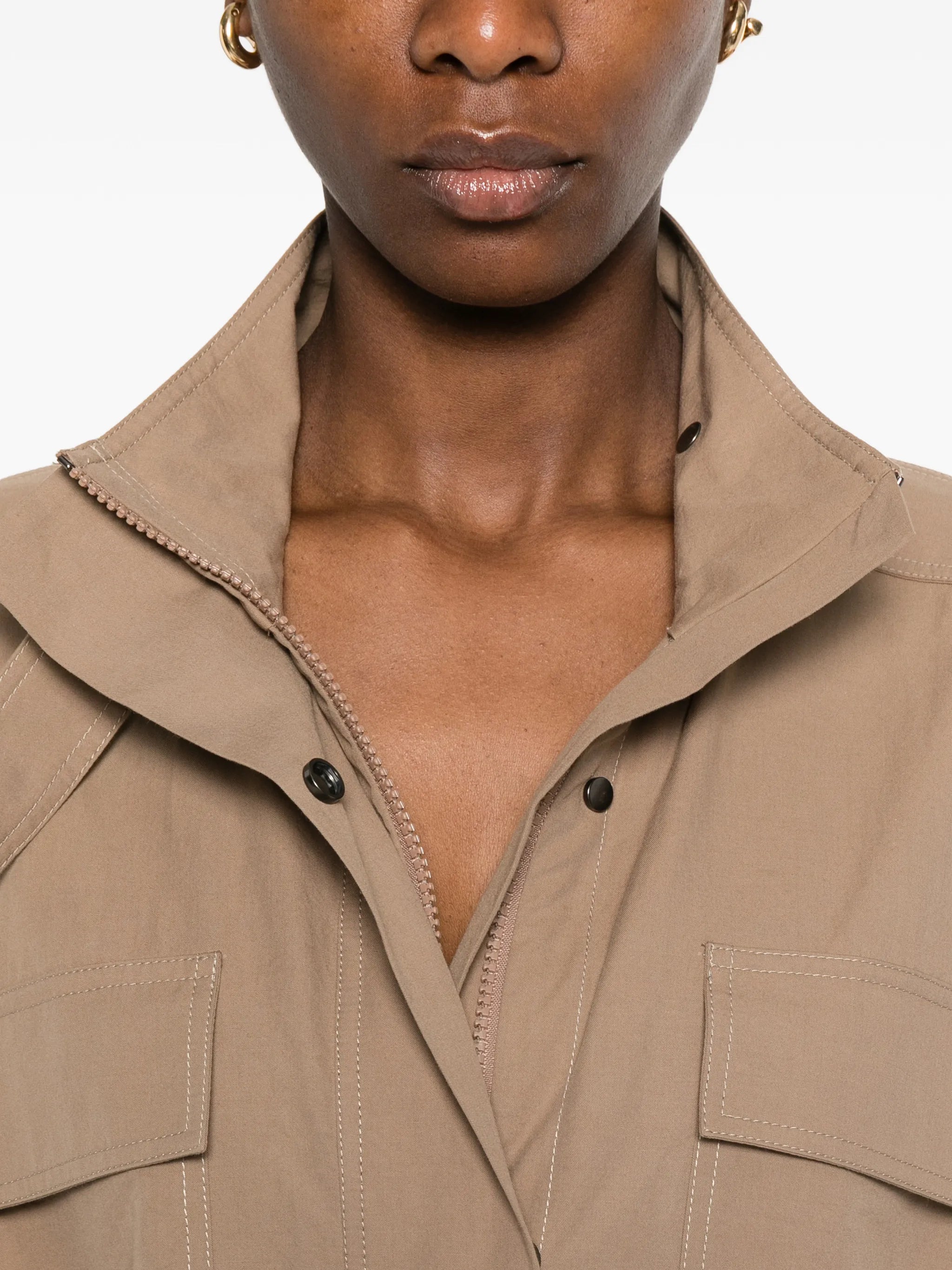 Brunello Cucinelli Brunello Cucinelli Flap-pocket Maxi Dress, view 2