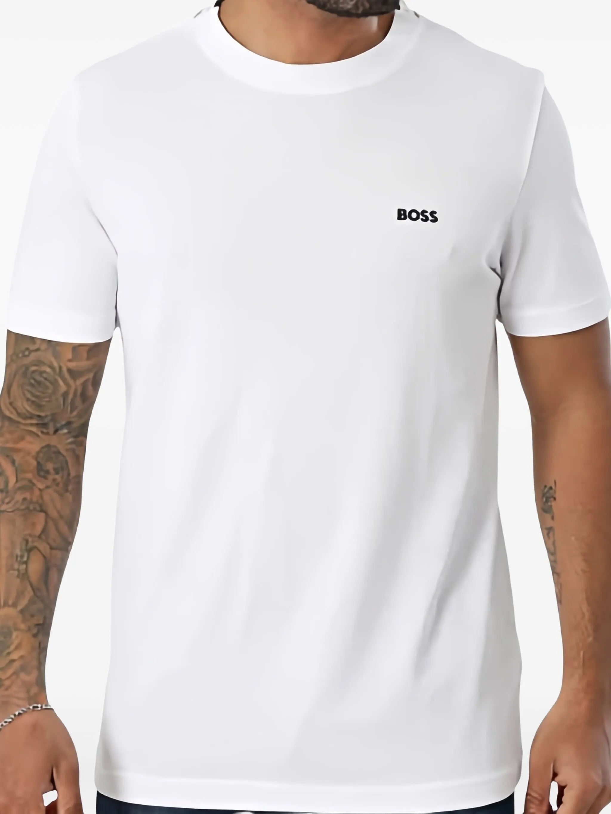 Boss Boss Embroidered-logo T-shirt In Cotton Piqué