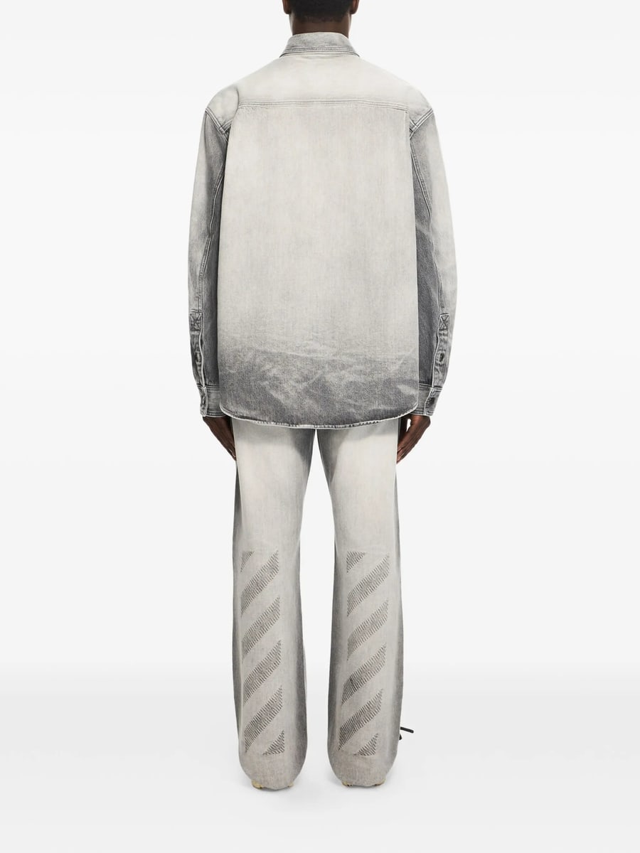 Off-White Off-white Diagonals-print Denim Jacket, view 4