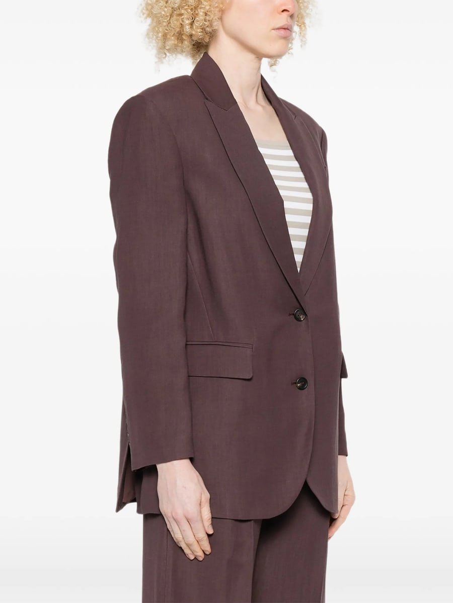 Brunello Cucinelli Brunello Cucinelli Flap-pocket Button Blazer, view 5