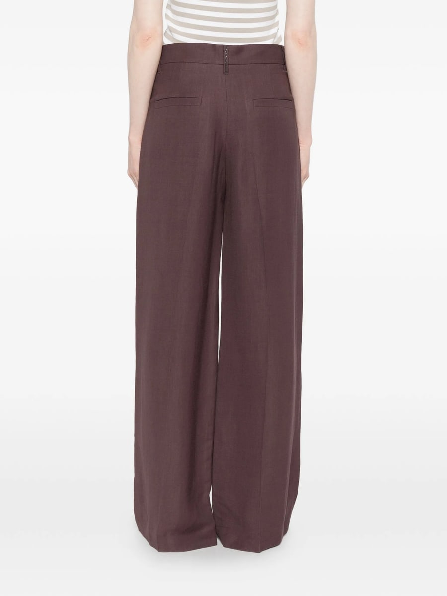 Brunello Cucinelli Brunello Cucinelli Pleated Wide-leg Trousers, view 5