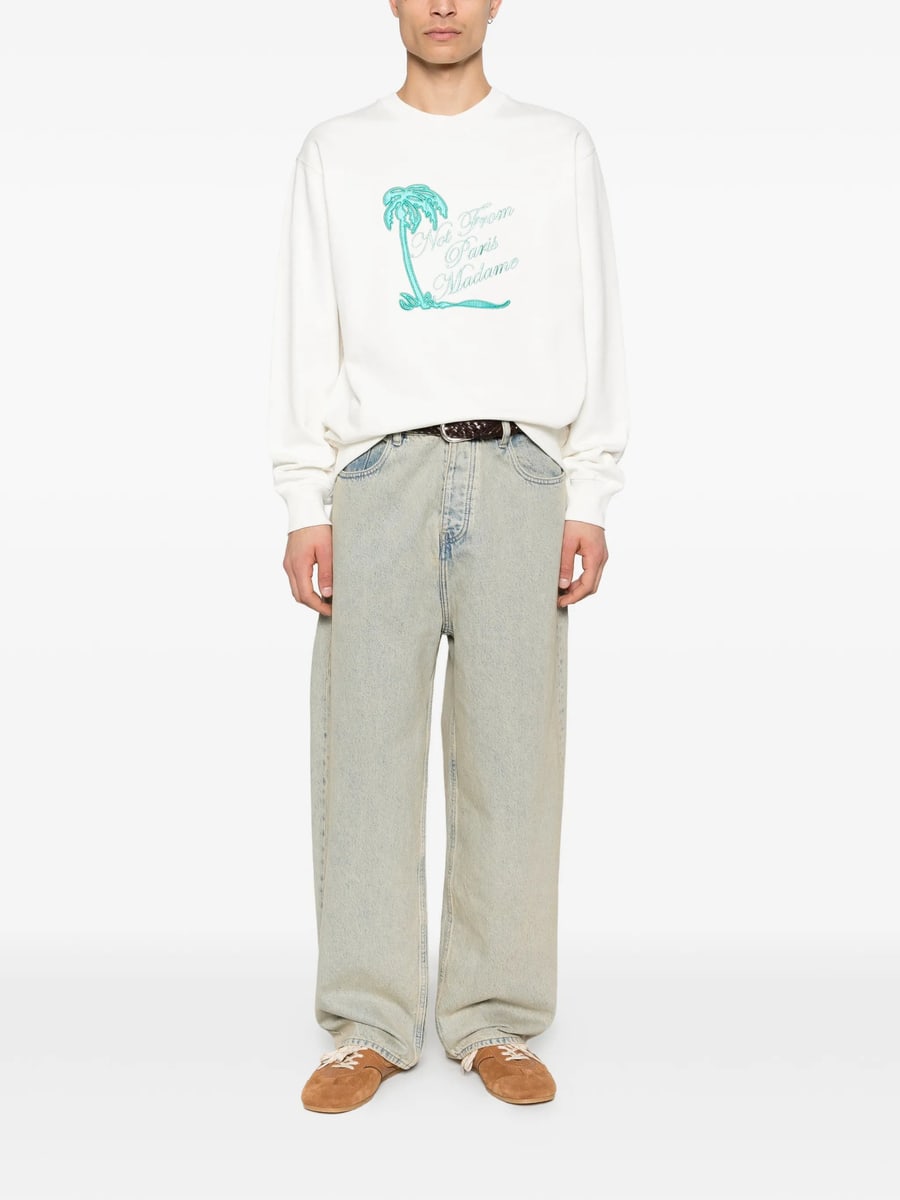 Drole De Monsieur Drole De Monsieur Slogan Palmiers Sweatshirt, view 2