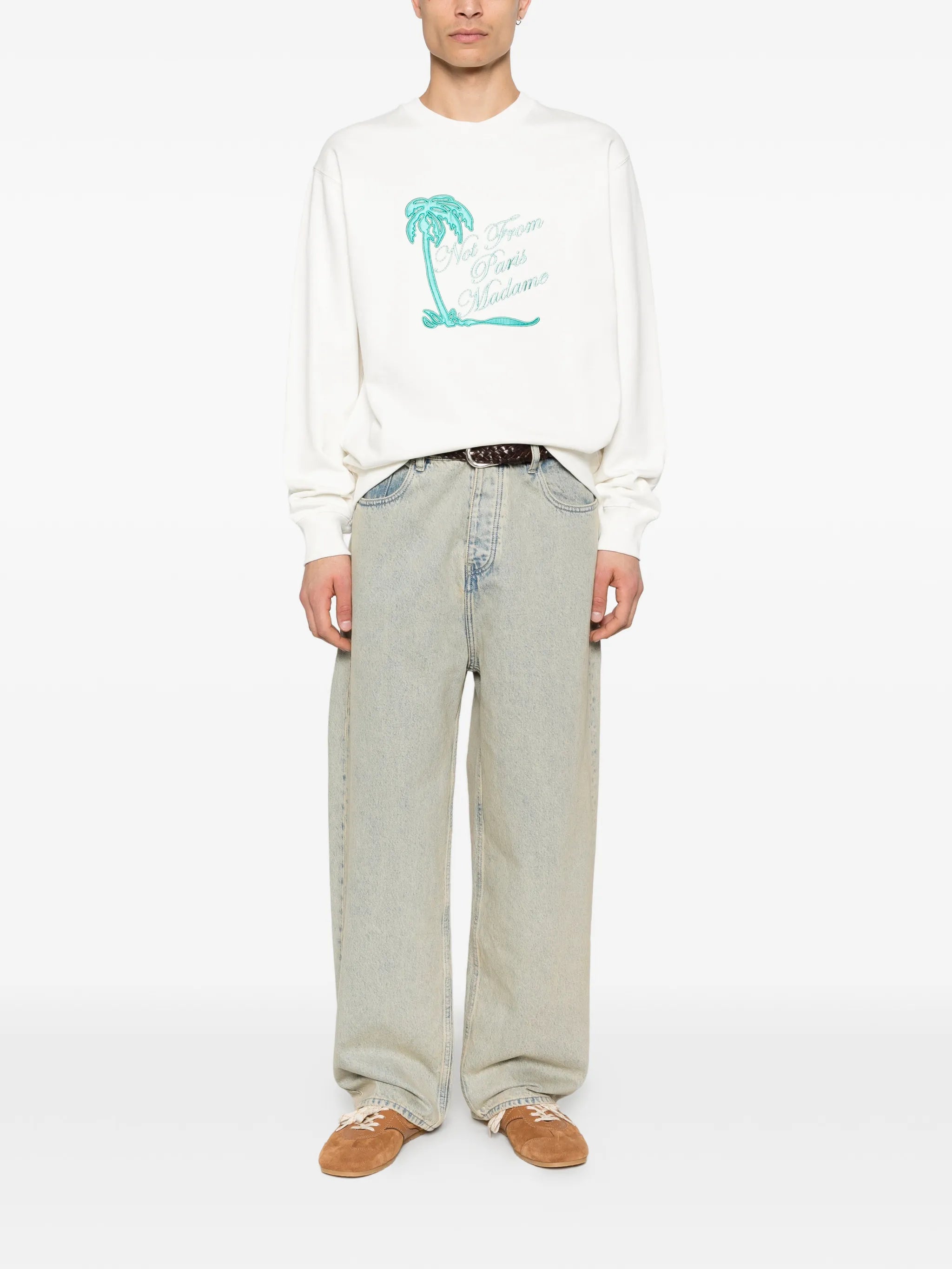 Drole De Monsieur Drole De Monsieur Slogan Palmiers Sweatshirt, view 2