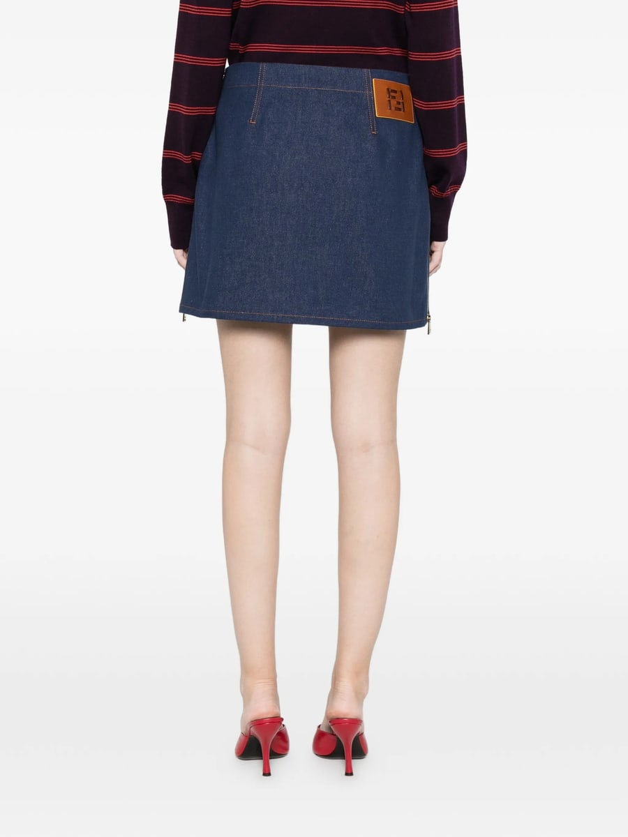Fendi Fendi Mini Denim Skirt, view 5