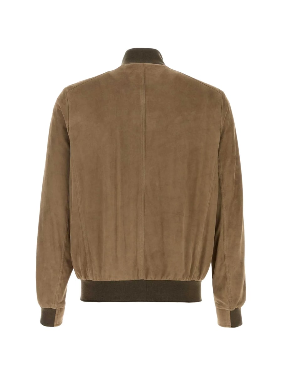 Moorer Moorer Carlos Button-up Suede Bomber Jacket, view 2