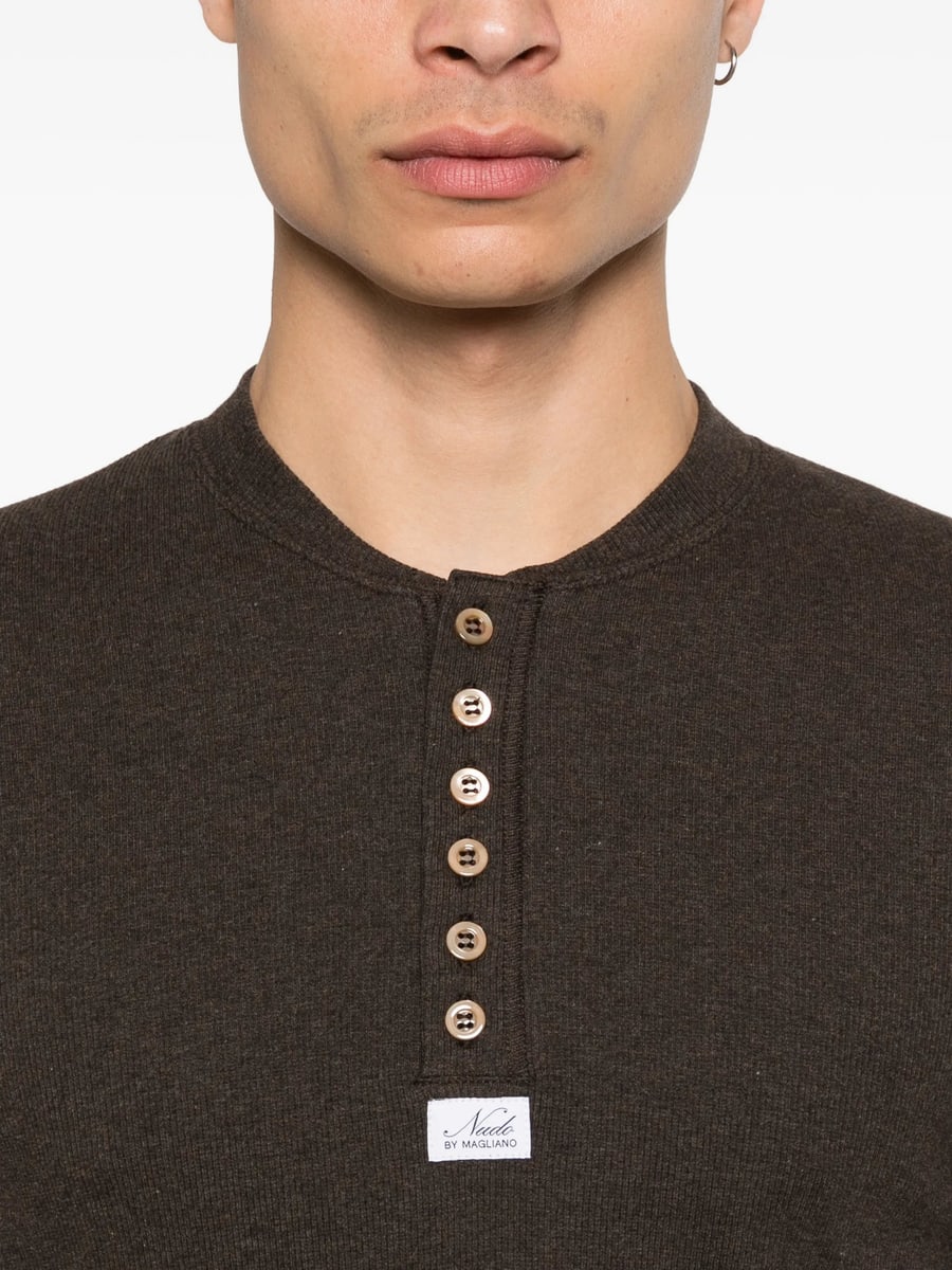 Magliano Magliano Button-placket T-shirt, view 4