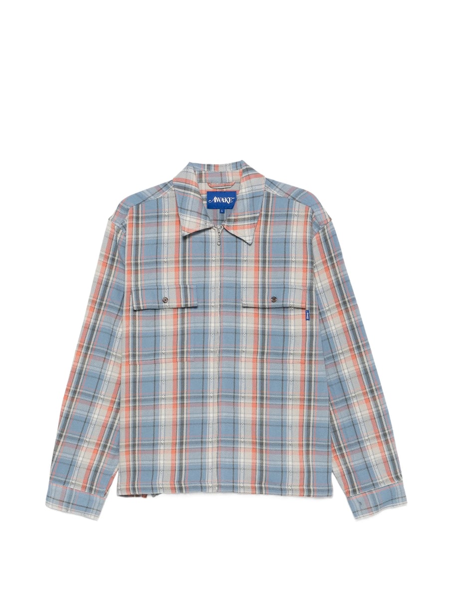 Awake Awake Rivington Checked Zip Shirt