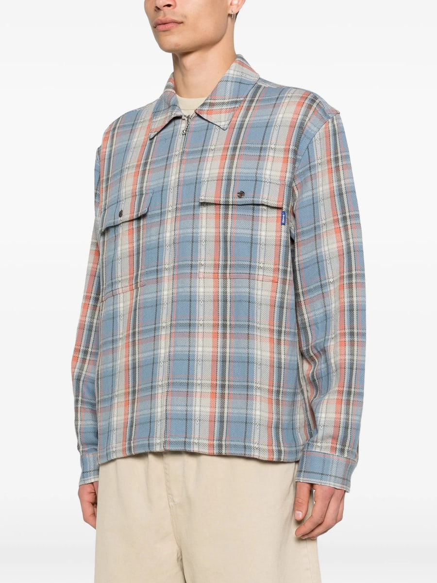 Awake Awake Rivington Checked Zip Shirt, view 2