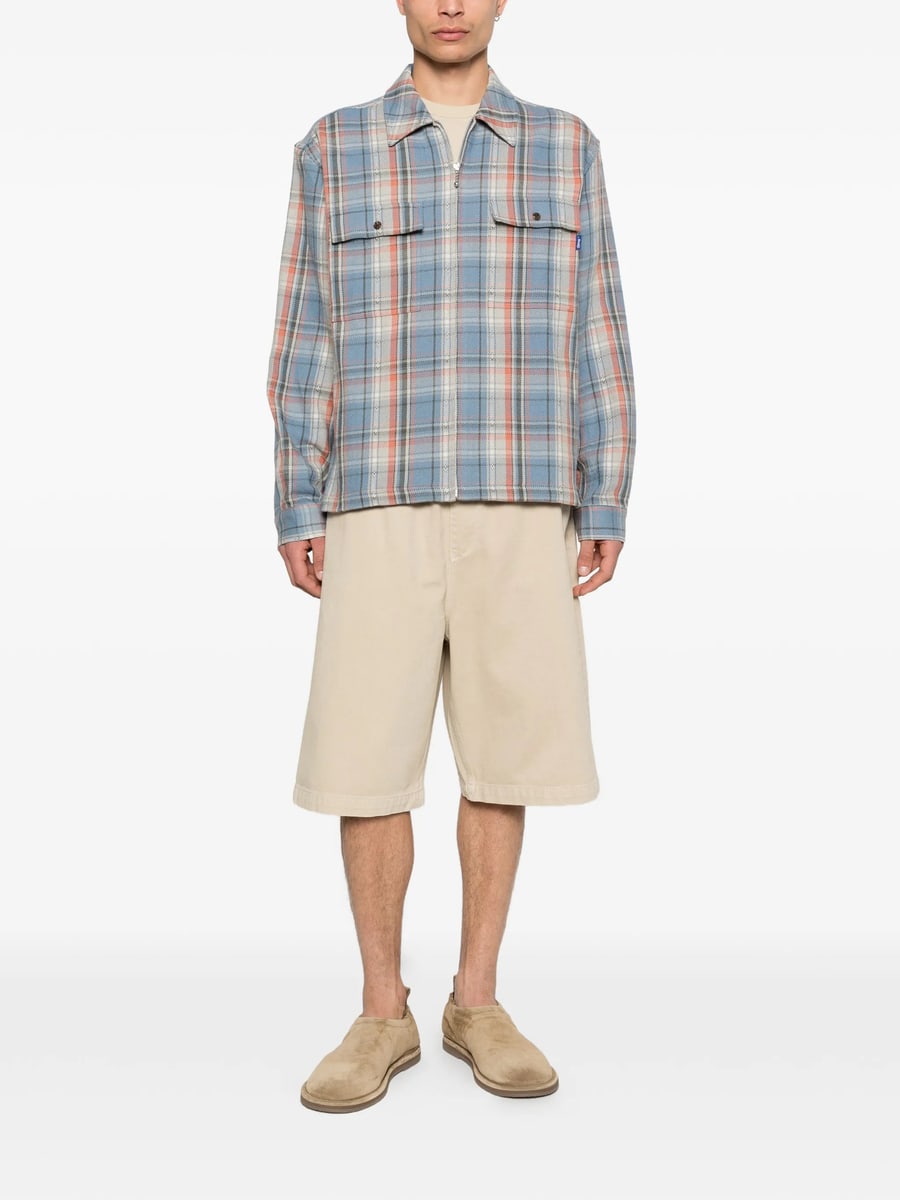 Awake Awake Rivington Checked Zip Shirt, view 3