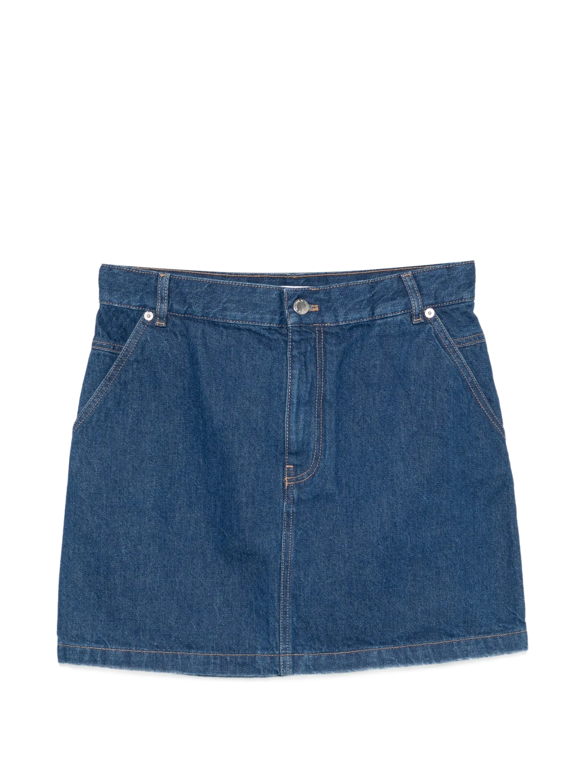 Maison Kitsuné Maison Kitsuné Regular-fit Denim Mini Skirt