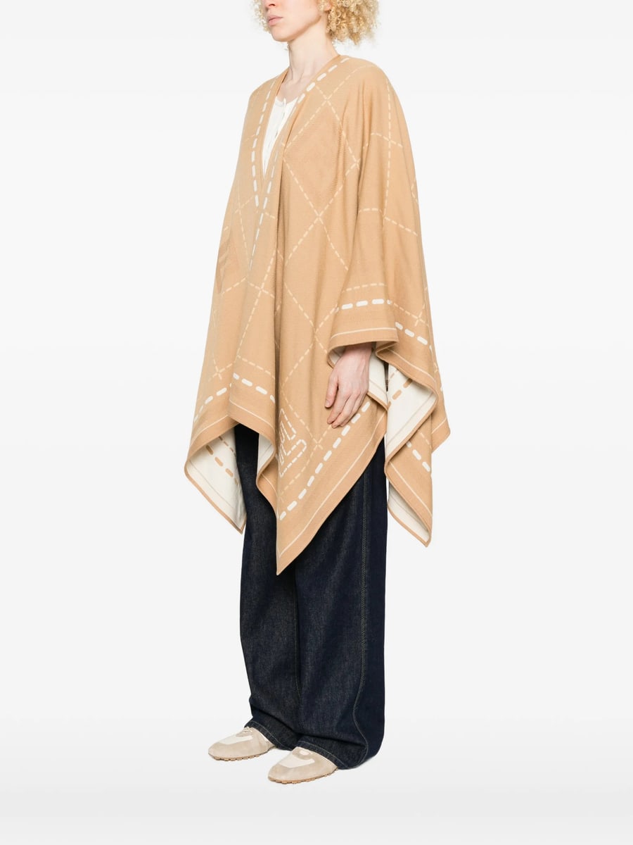 Fendi Fendi Patterned Poncho, view 2