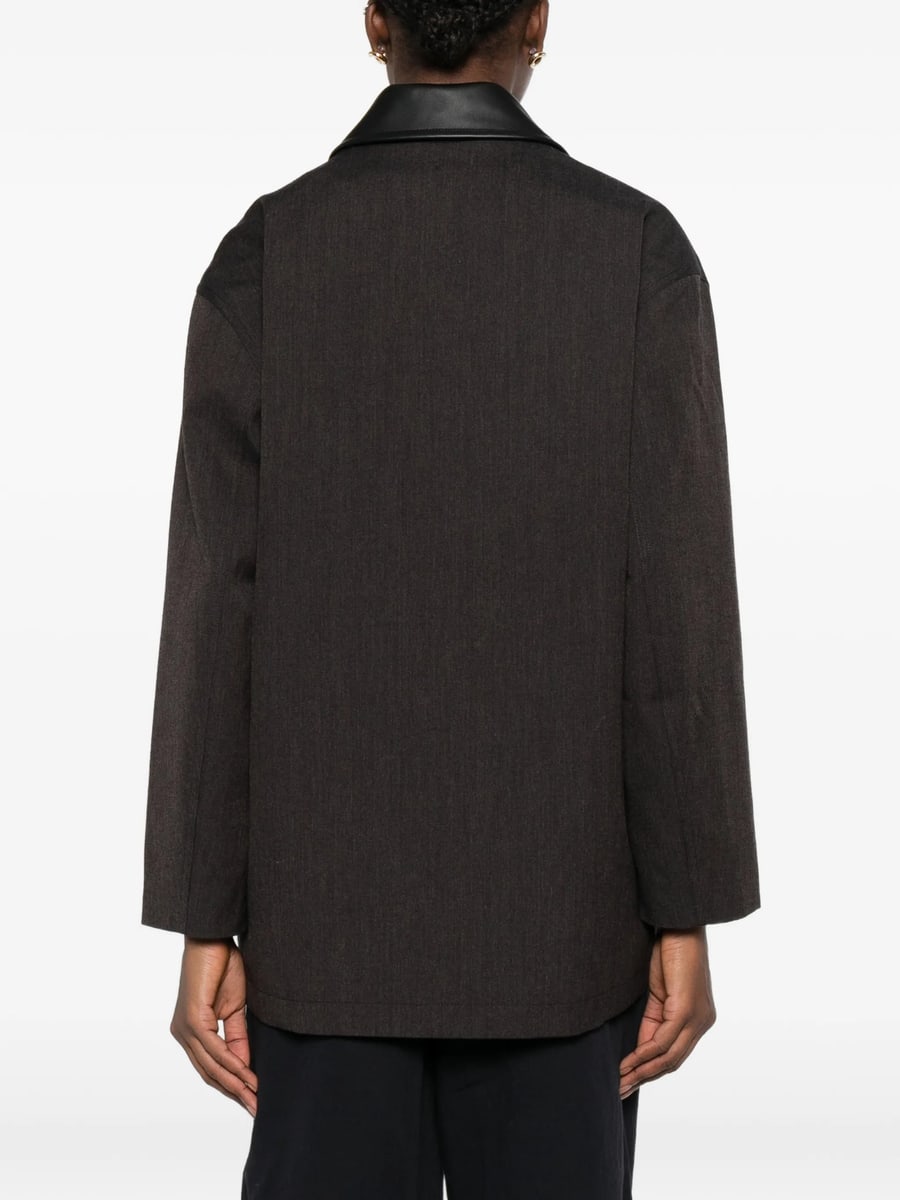 Studio Nicholson Studio Nicholson Leather-collar Coat, view 2