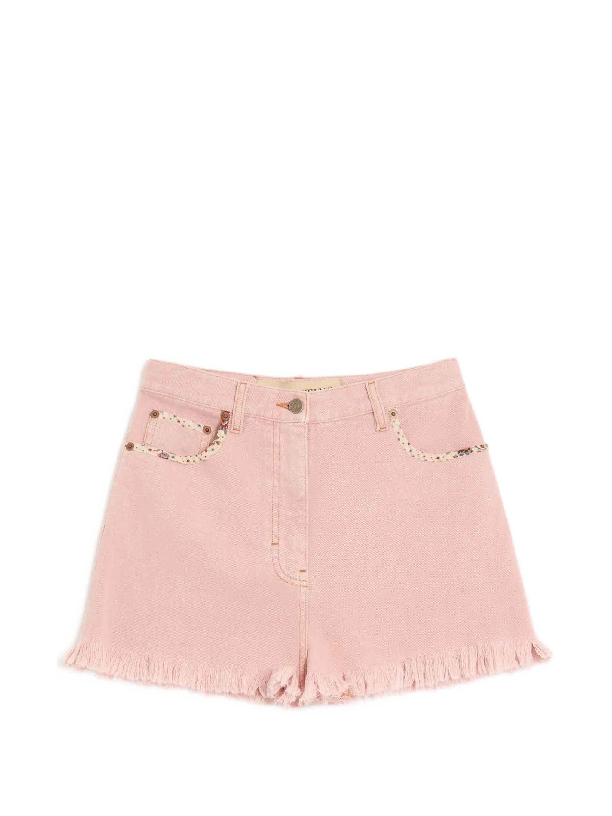 Valentino Valentino Floral Frayed Denim Shorts