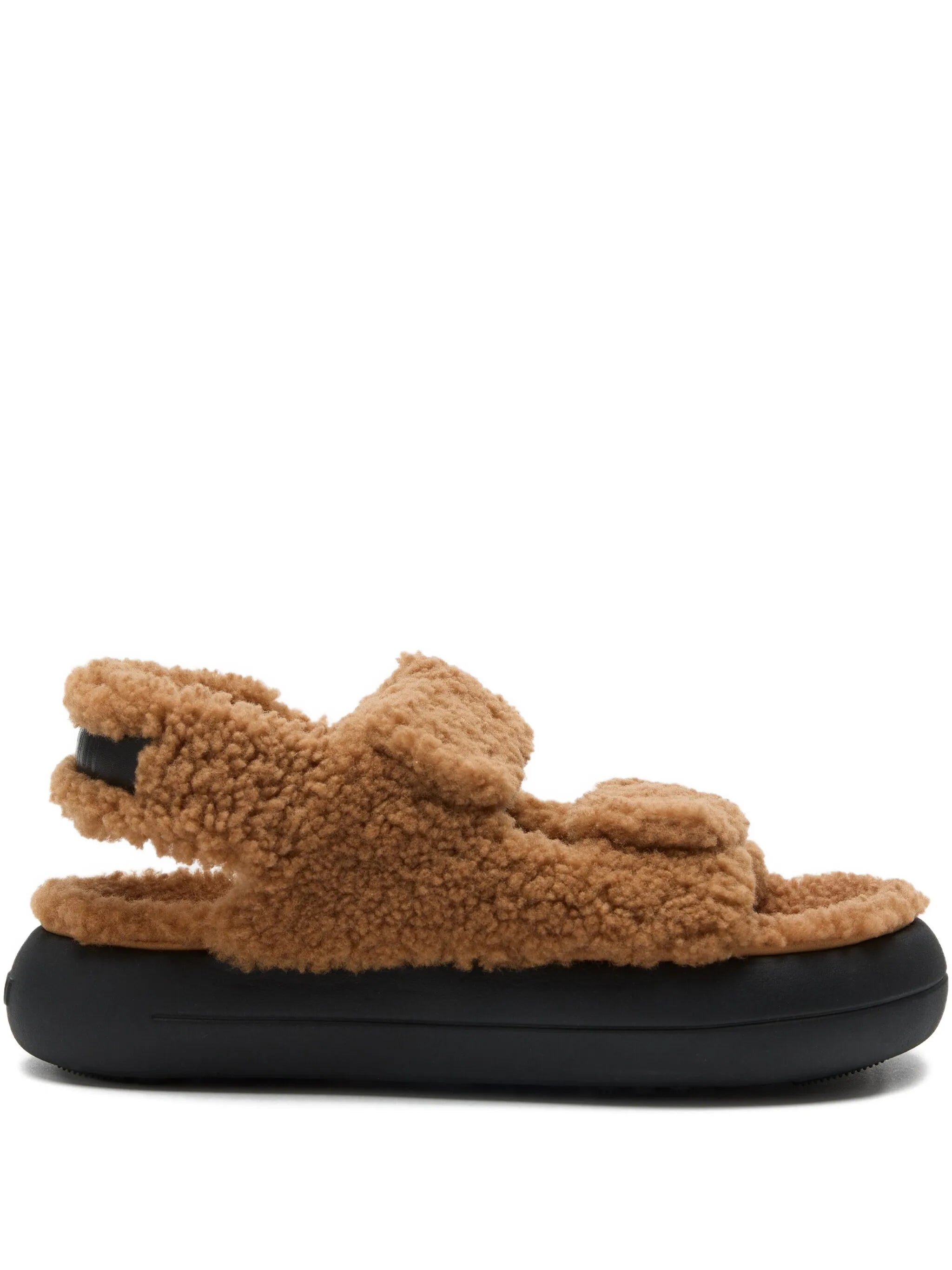Moonboot Moonboot Shearling Brown Sandals