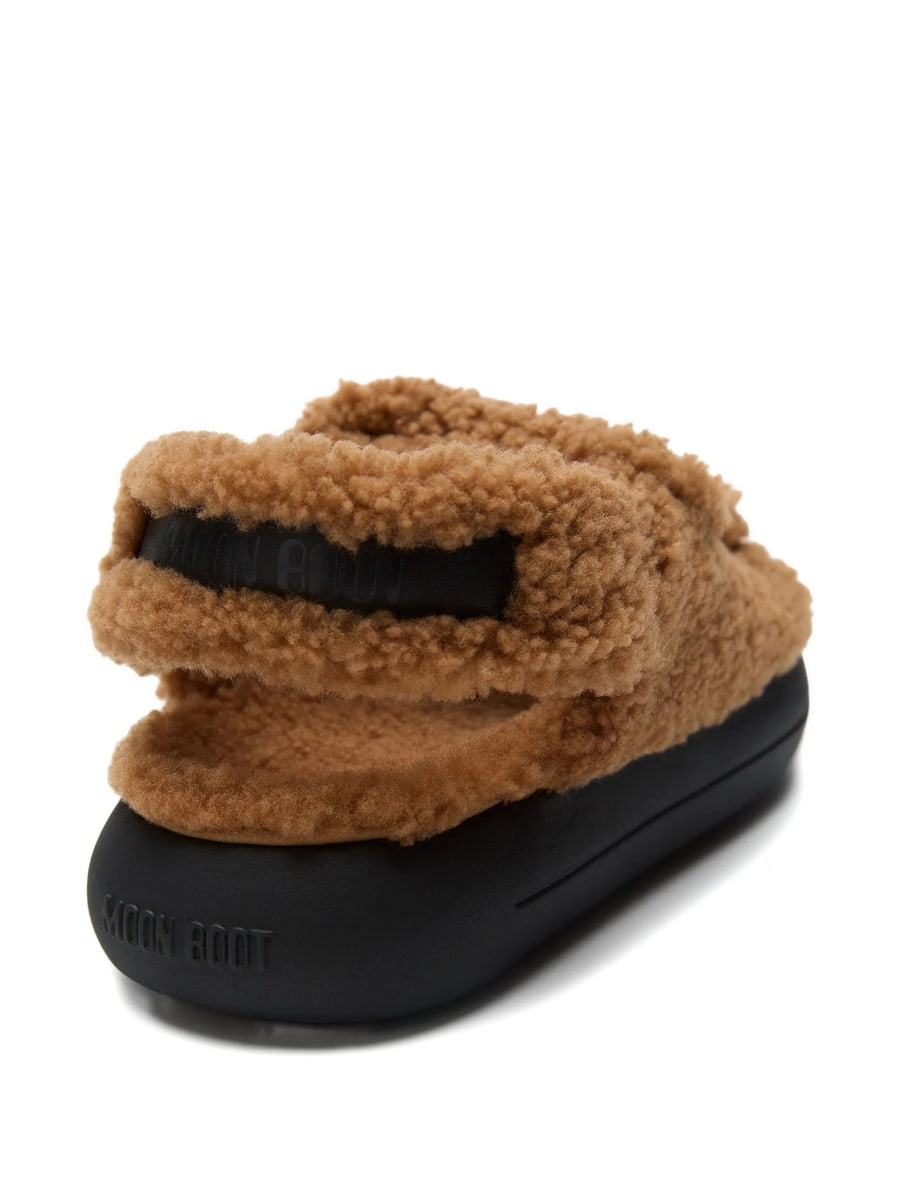 Moonboot Moonboot Shearling Brown Sandals, view 2