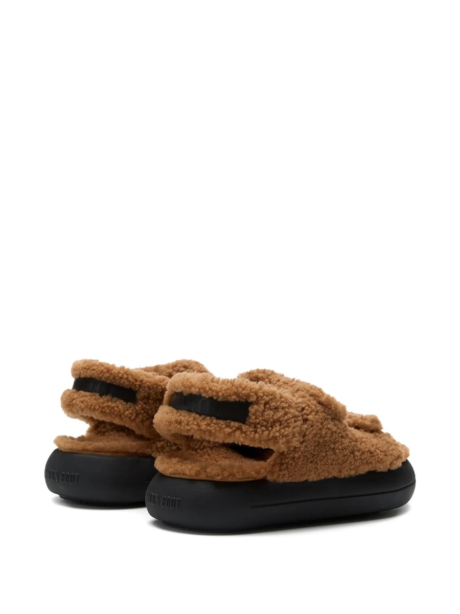 Moonboot Moonboot Shearling Brown Sandals, view 4