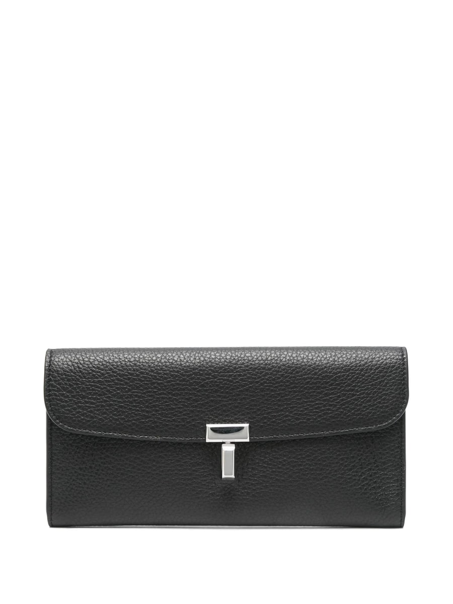 Toteme Toteme T-Lock Grained-leather Wallet