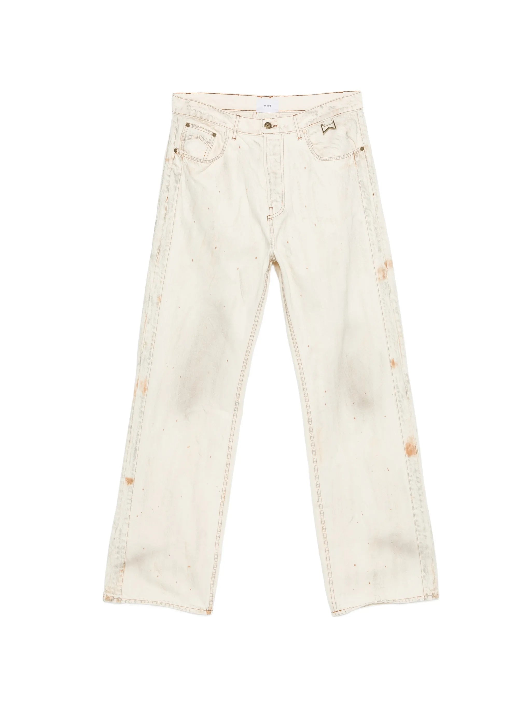 Rhude Rhude Distressed Straight Jeans