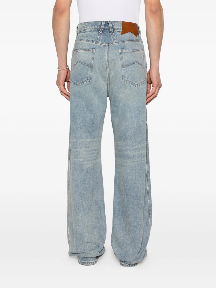 Rhude Rhude Washed-effect Straight Jeans, view 3