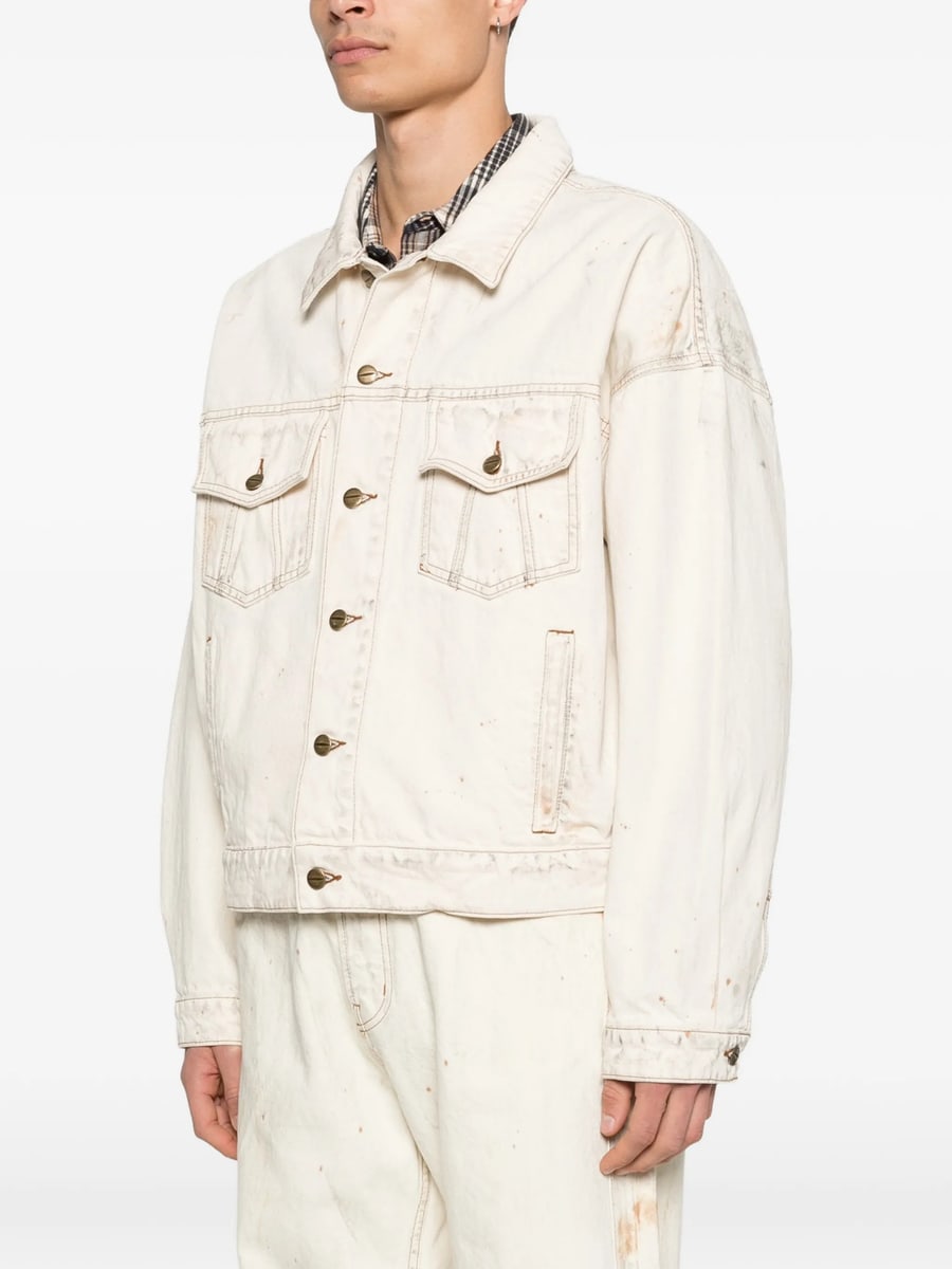 Rhude Rhude Distressed Denim Jacket, view 4
