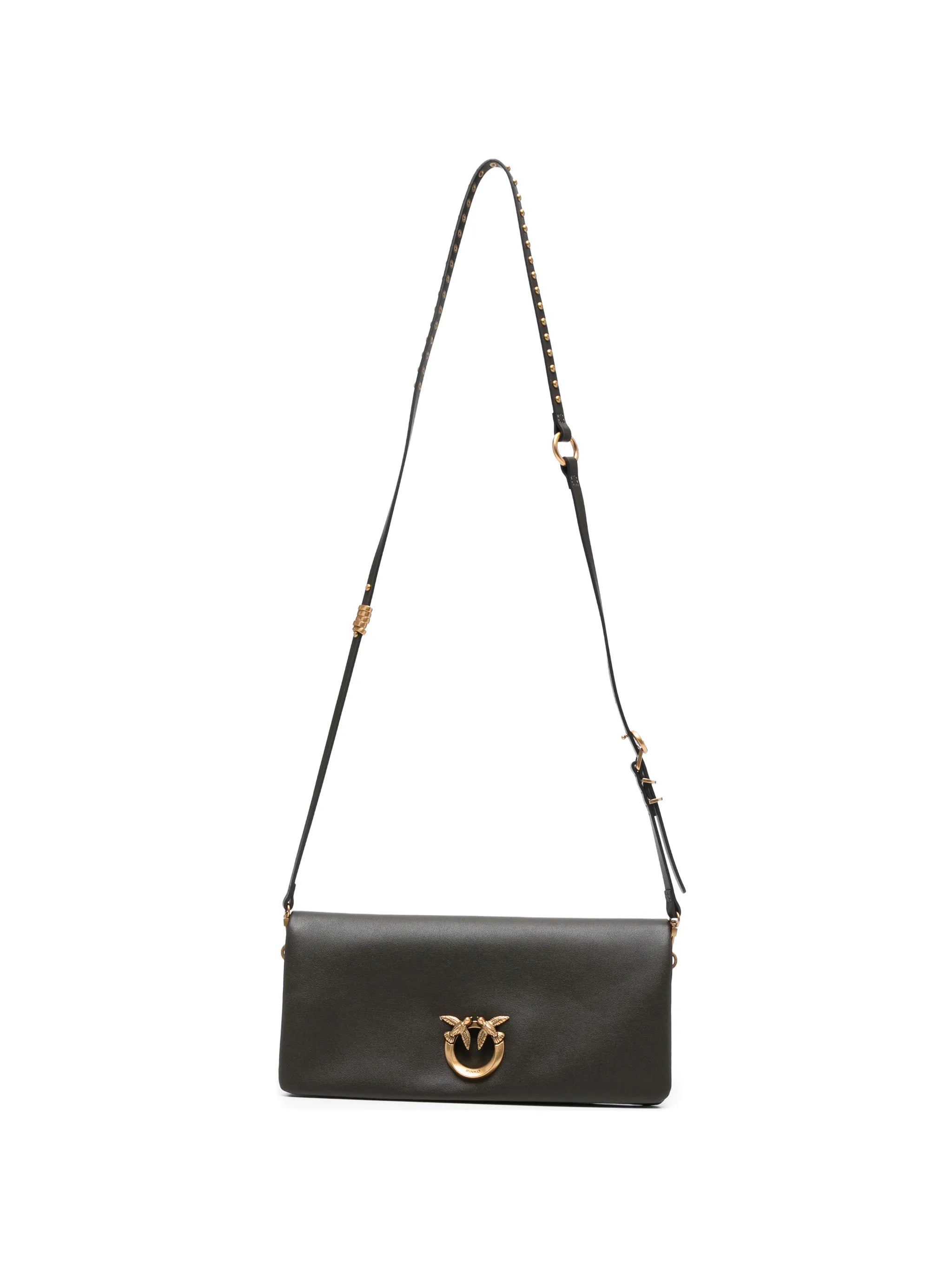 Pinko Pinko Love Bag Click Soft Horizontal Medium Crossbody Clutch In Leather