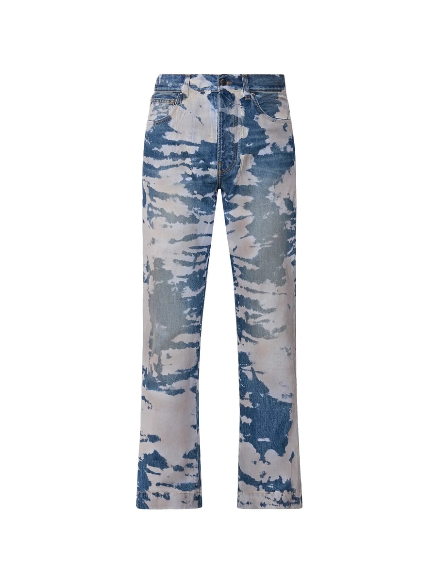 Amiri Amiri Bleached Straight Flare Jeans