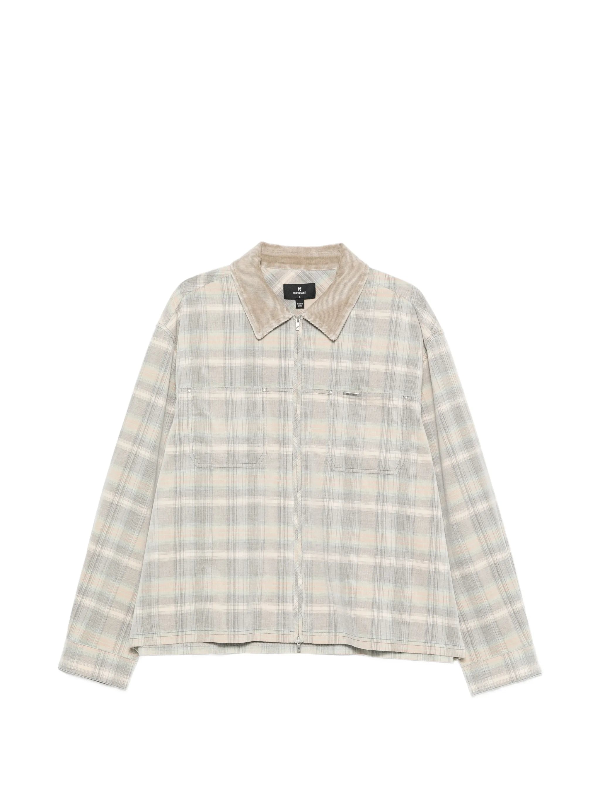 Represent Represent Plaid Corduroy-collar Overshirt