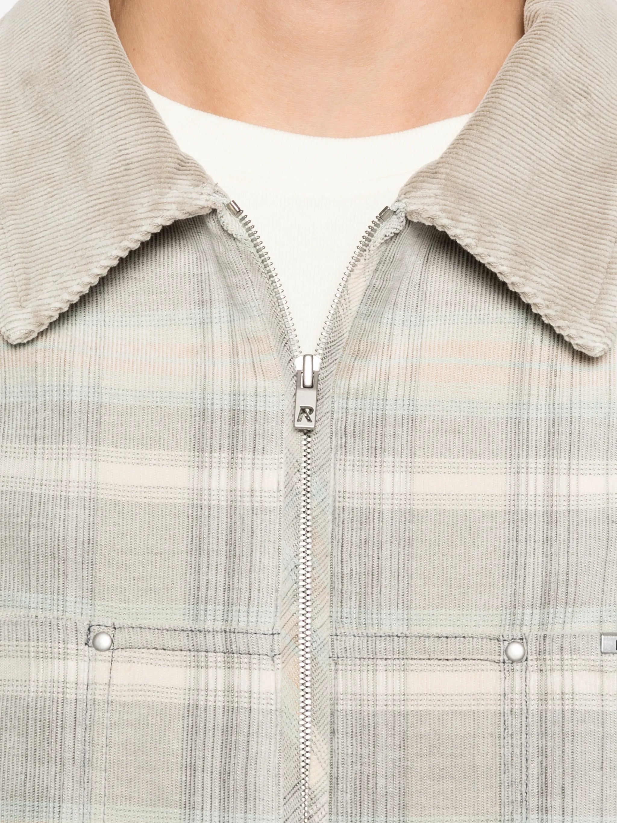 Represent Represent Plaid Corduroy-collar Overshirt, view 2