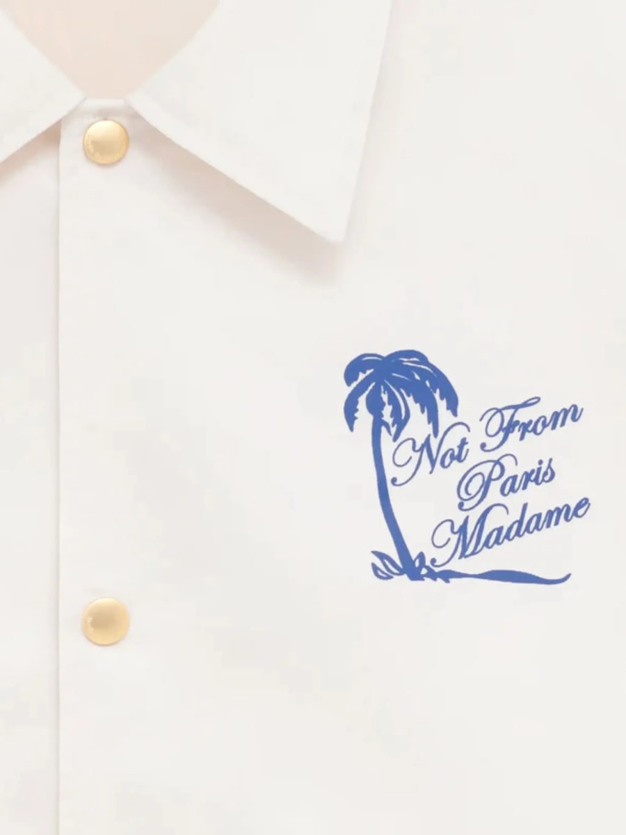 Drole De Monsieur Drole De Monsieur Buttoned Graphic Shirt Jacket, view 2