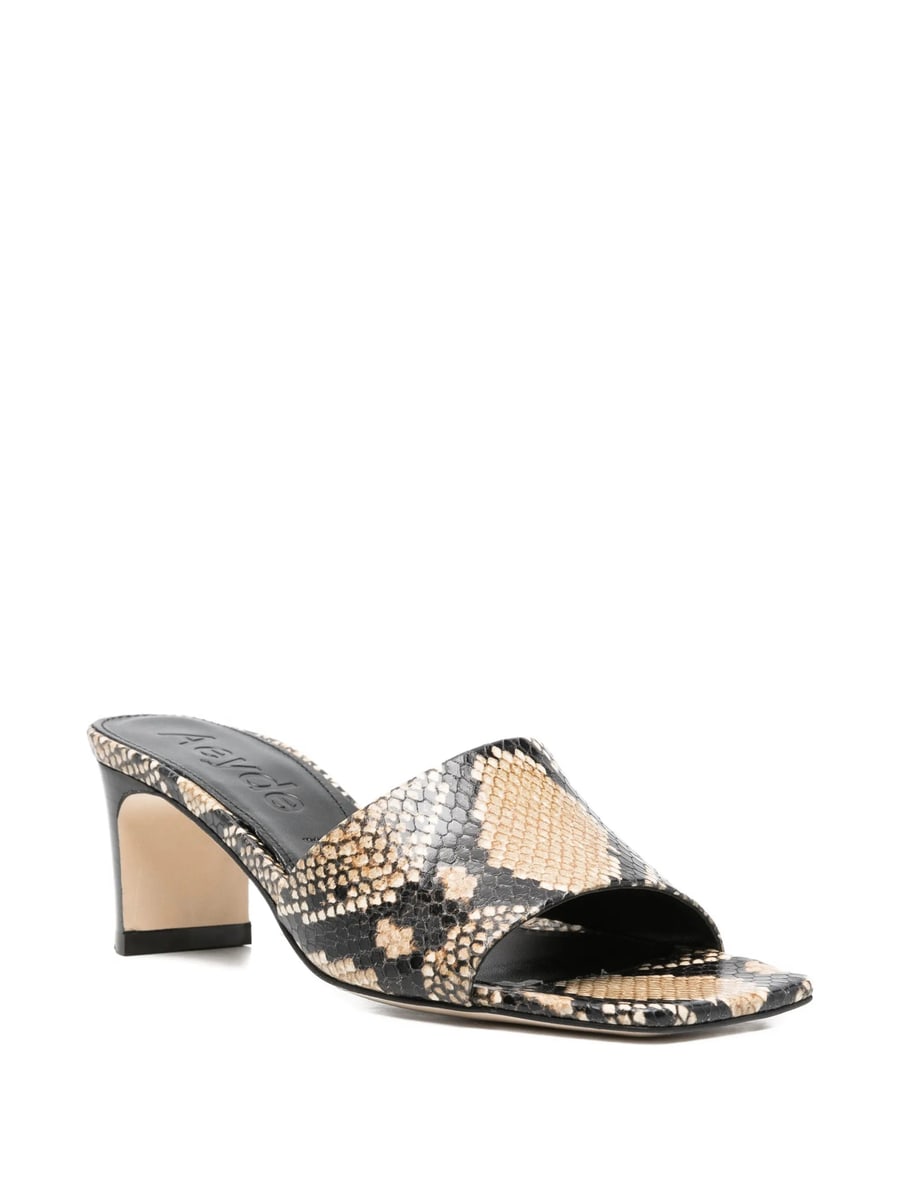 Aeyde Aeyde Jessie Snakeskin-print Sandals, view 3