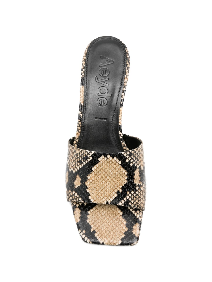 Aeyde Aeyde Jessie Snakeskin-print Sandals, view 4
