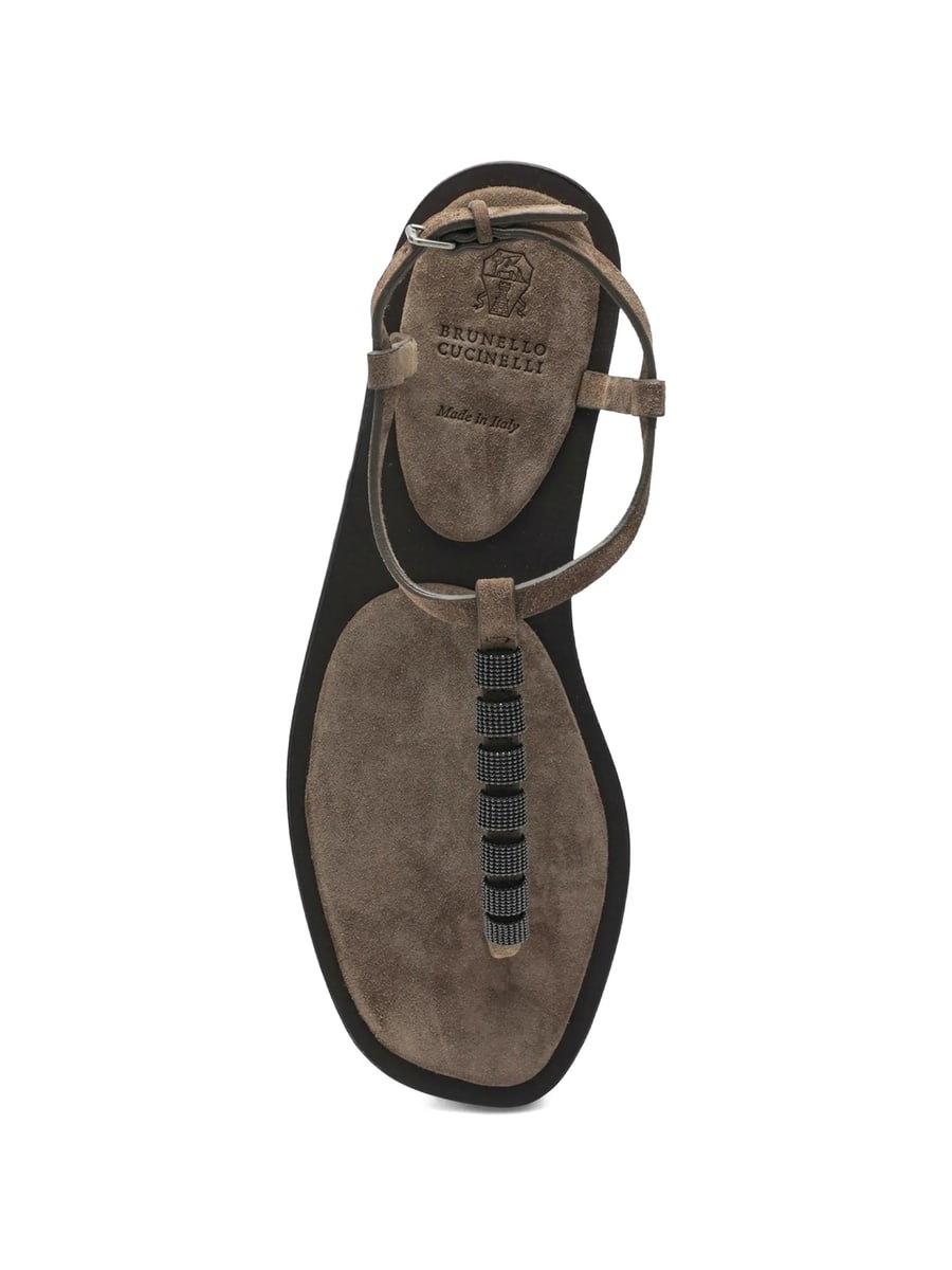 Brunello Cucinelli Brunello Cucinelli Beaded-strap Sandals, view 3