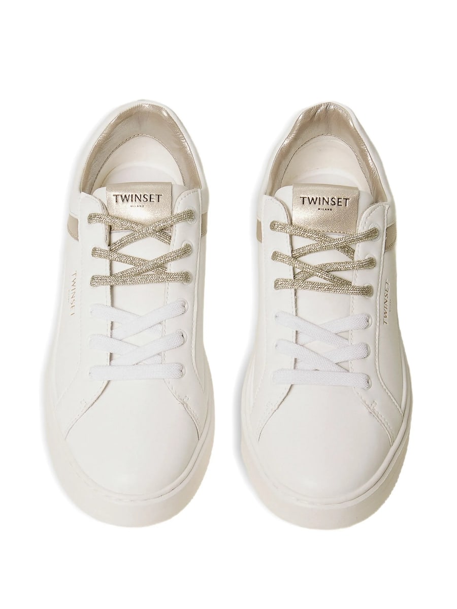 Twinset Twinset Leather Sneakers, view 3