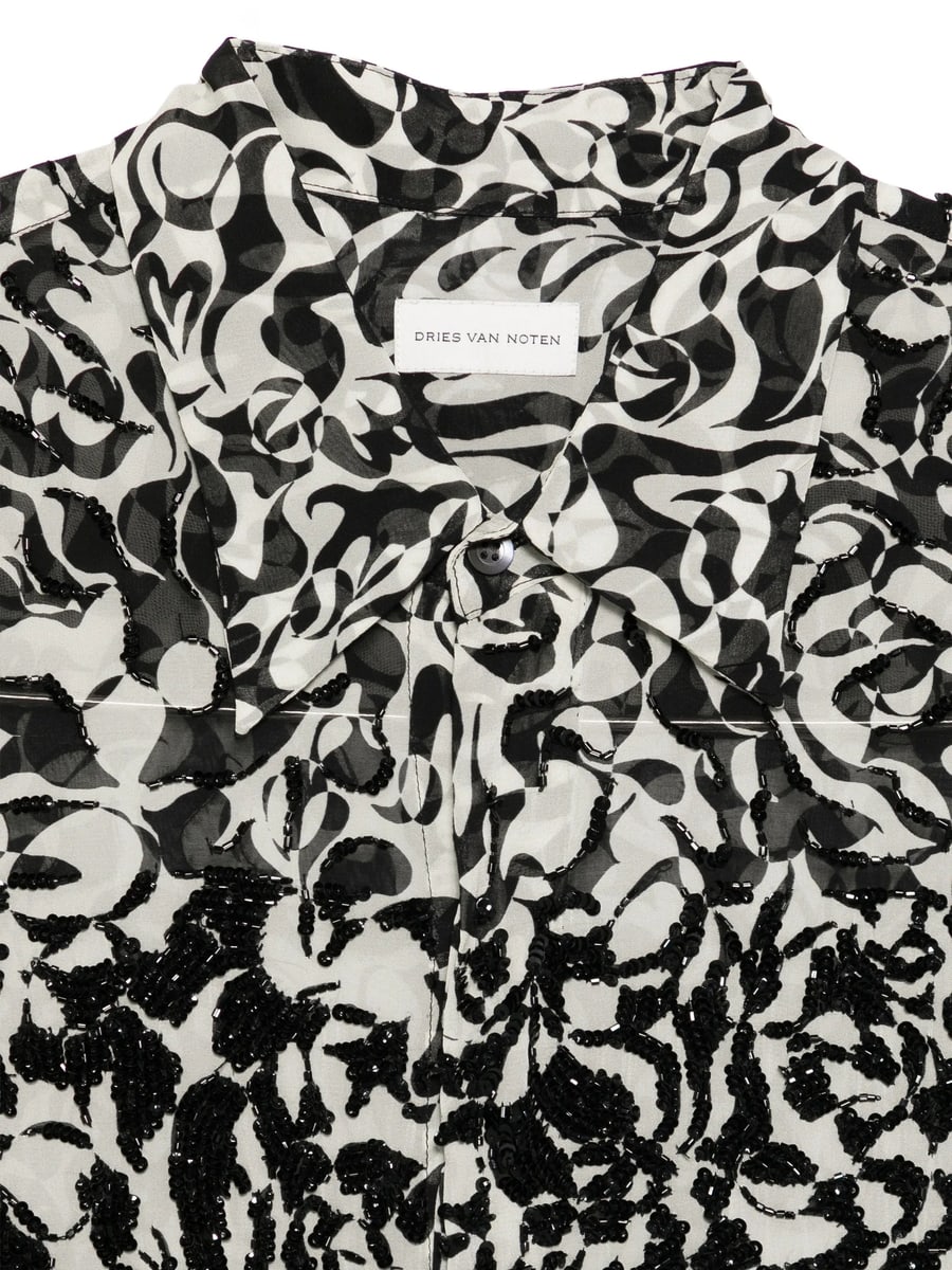 Dries Van Noten Dries Van Noten Sequinned Patterned Shirt, view 3