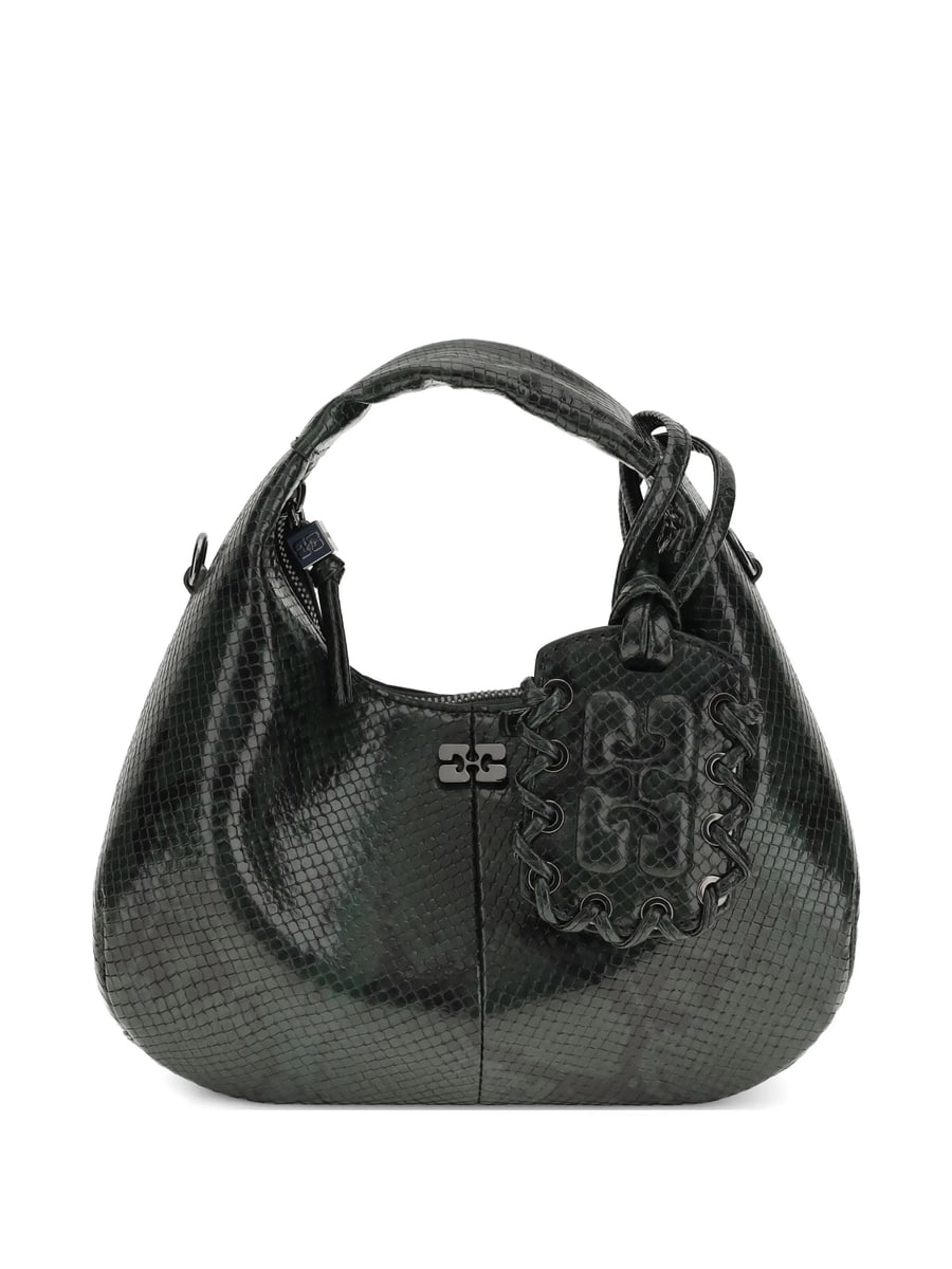 Ganni Ganni Mini Snake-effect Shoulder Bag