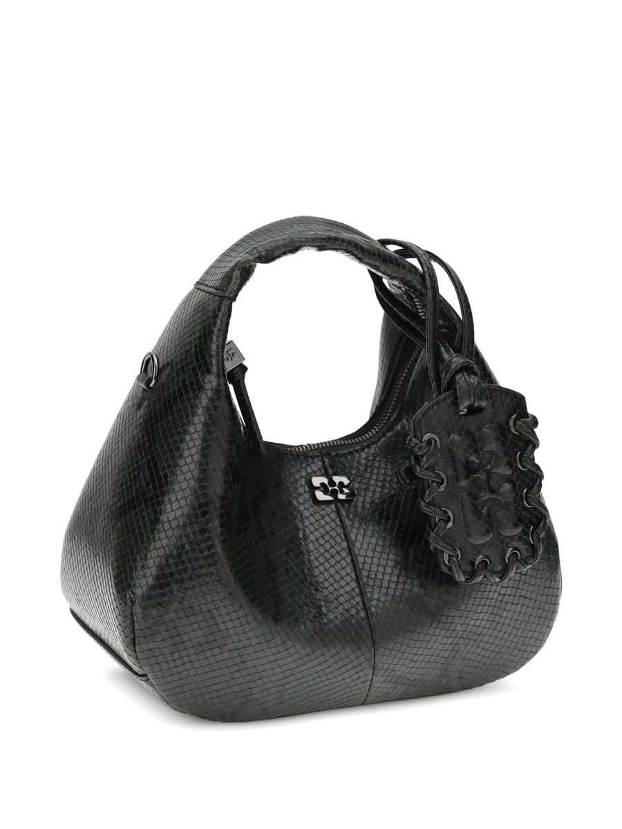 Ganni Ganni Mini Snake-effect Shoulder Bag, view 3