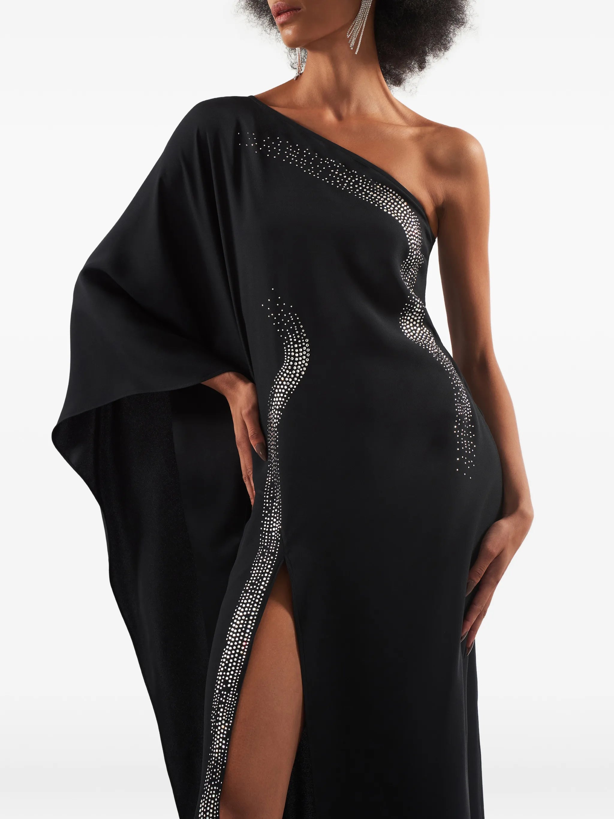Taller Marmo Taller Marmo Palladium One-shoulder Embellished Maxi Dress, view 2