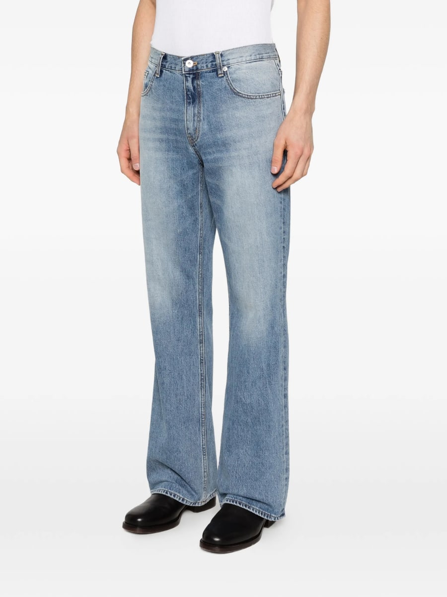 Tonywack Tonywack Cotton Faded Wide- Leg Jeans, view 3