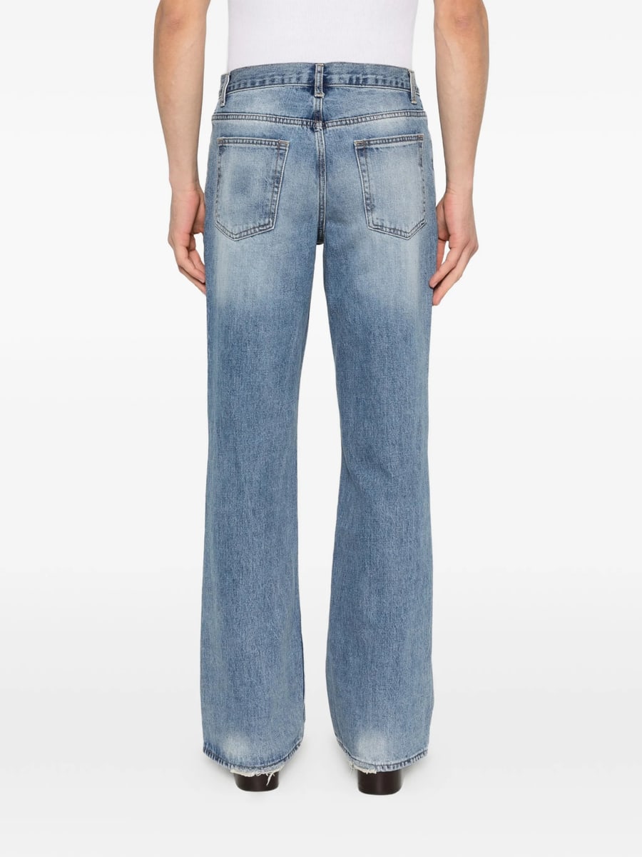 Tonywack Tonywack Cotton Faded Wide- Leg Jeans, view 5
