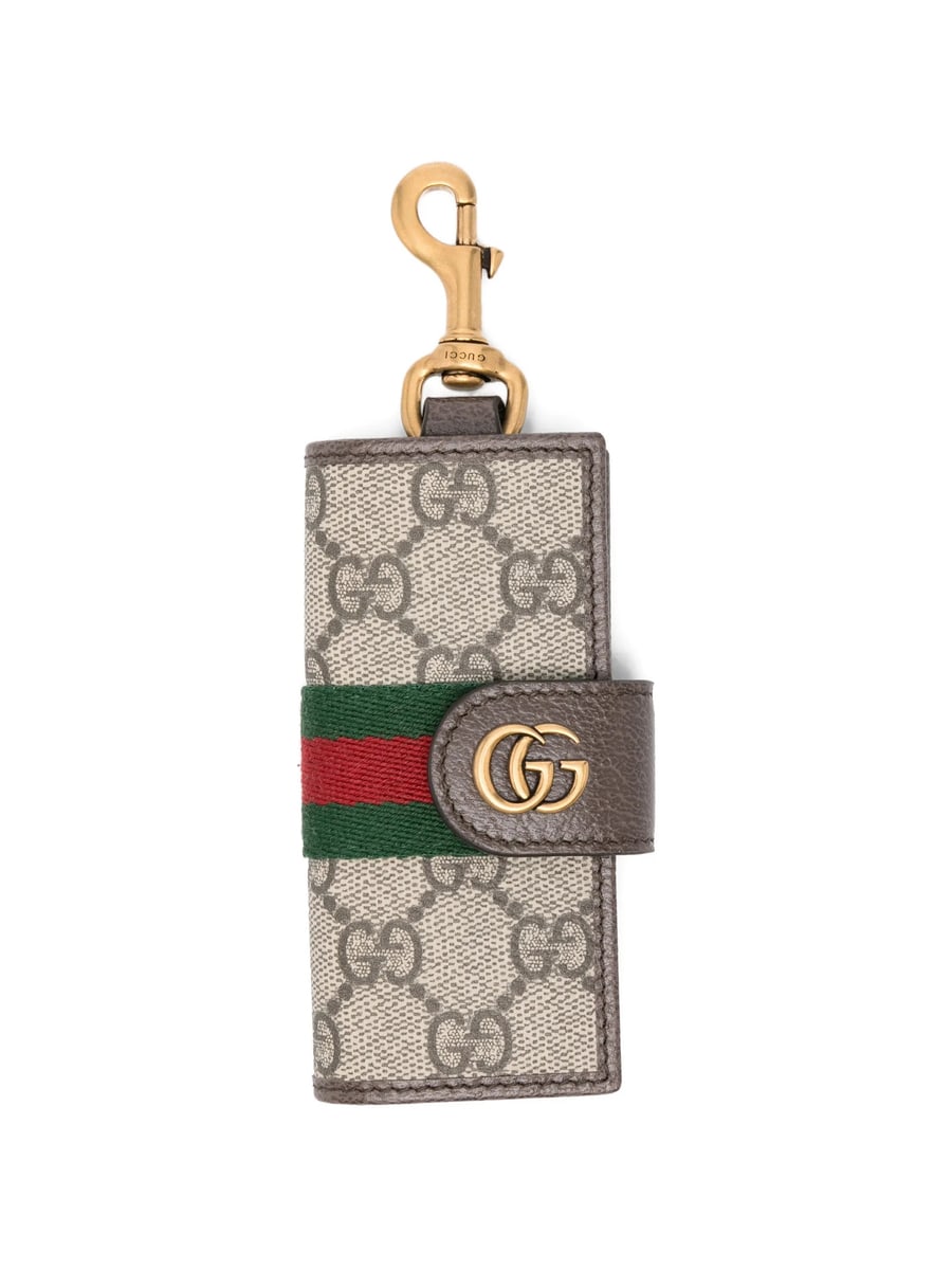 Gucci Gucci Ophidia Logo Stripe Keyring