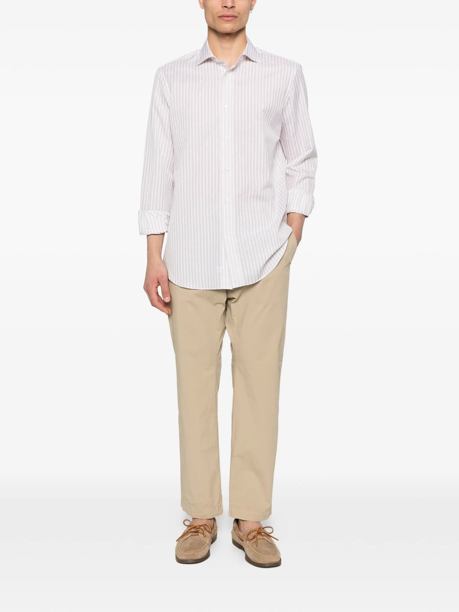 Mazzarelli Mazzarelli Striped Button Shirt, view 3