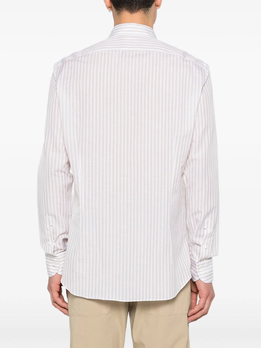 Mazzarelli Mazzarelli Striped Button Shirt, view 4