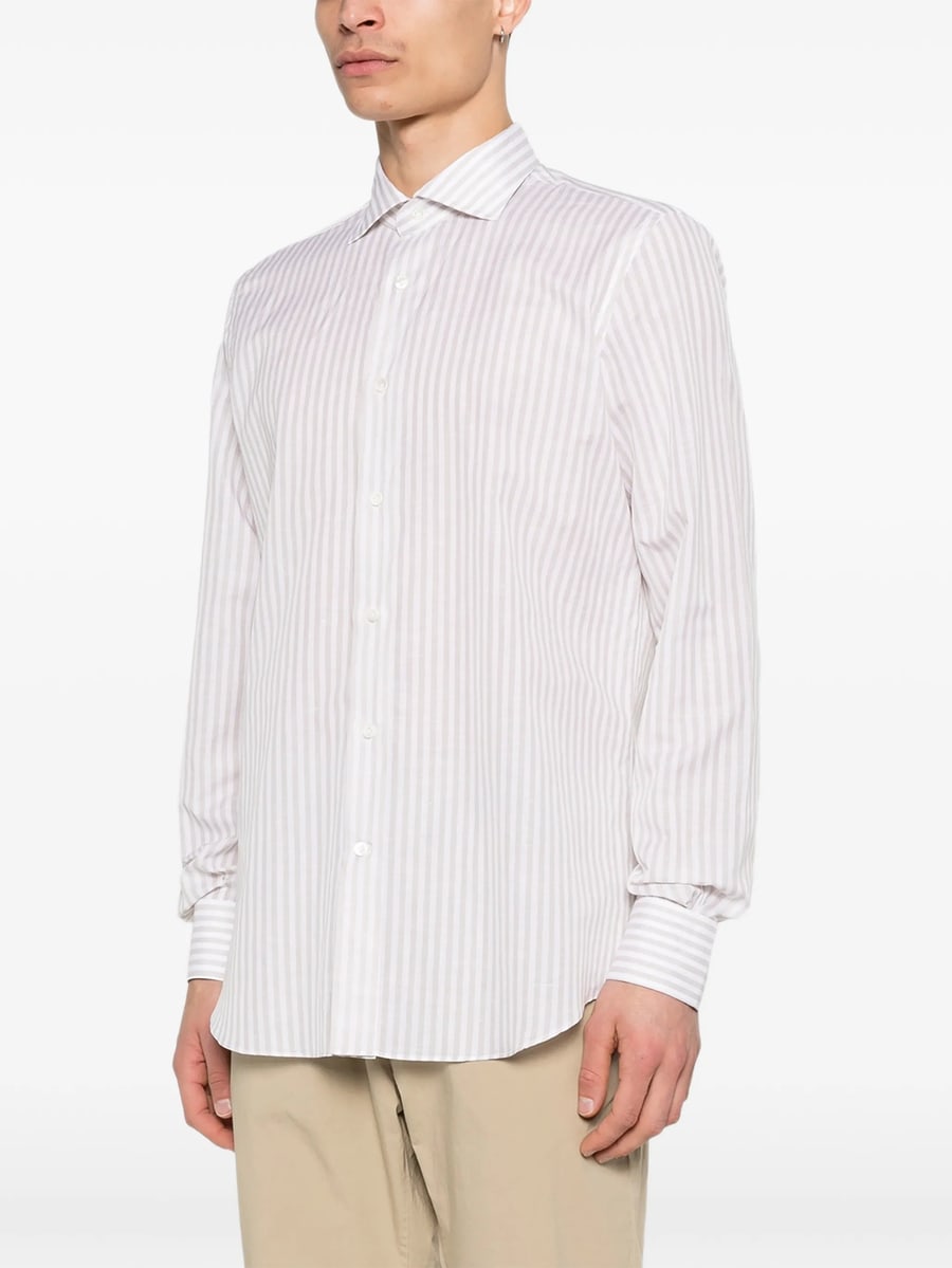 Mazzarelli Mazzarelli Striped Button Shirt, view 5