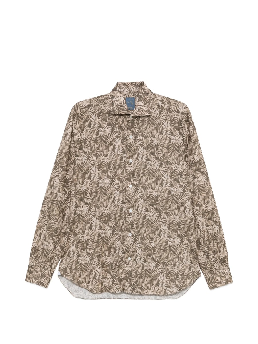 Barba Barba Leaf-print Shirt