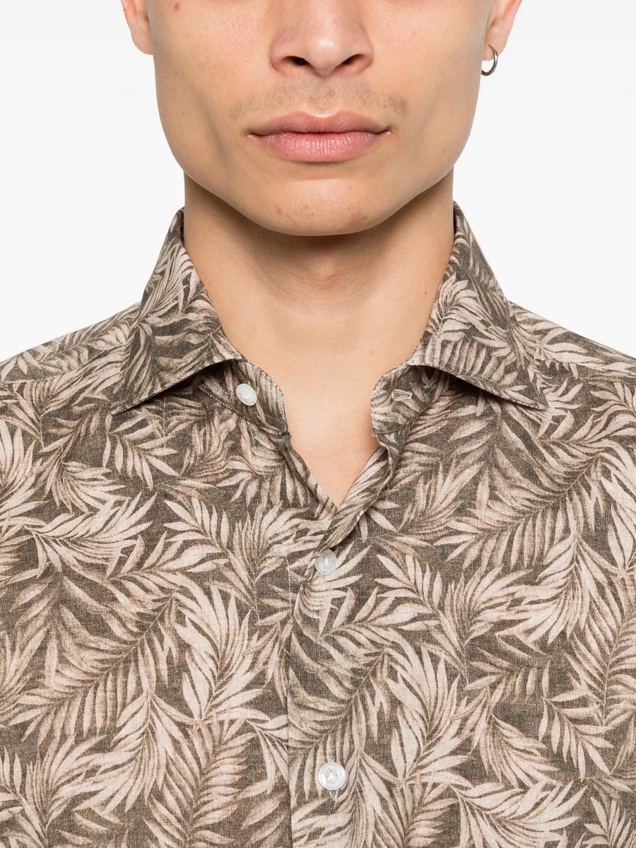 Barba Barba Leaf-print Shirt, view 2
