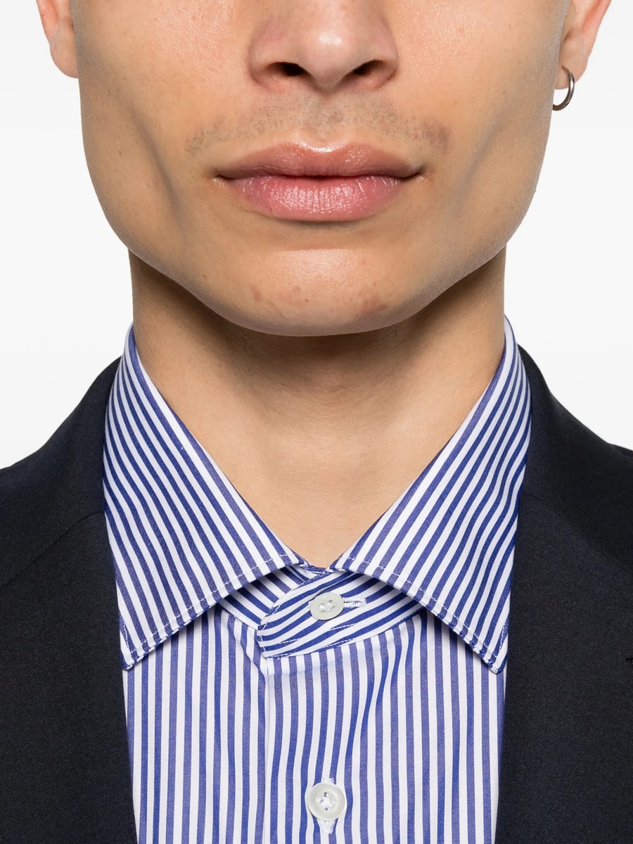 Mazzarelli Mazzarelli Striped Button Shirt, view 4